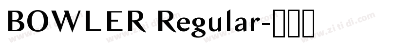 BOWLER Regular字体转换 BOWLER Regular字体转换